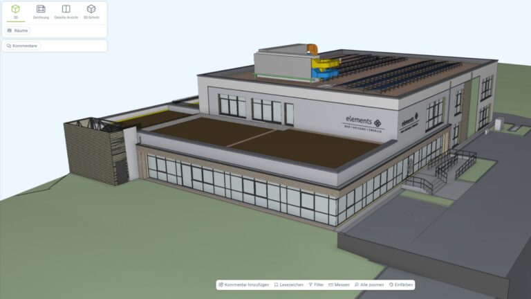 Das Koordinationsmodell wurde im BIM-Viewer von Dalux erzeugt. (©baues + partner) | BIM-Planung