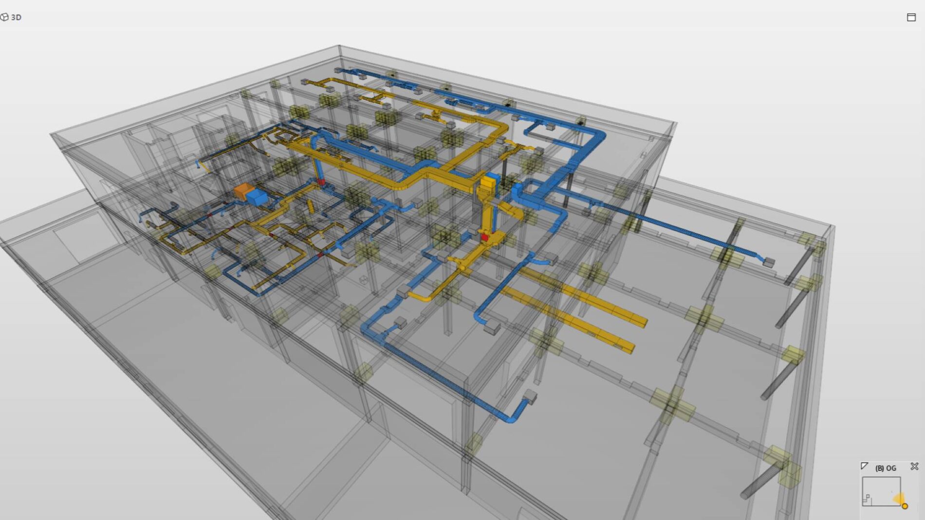 Die Kollisionsprüfung fand in Solibri statt. (©baues + partner) | BIM-Planung