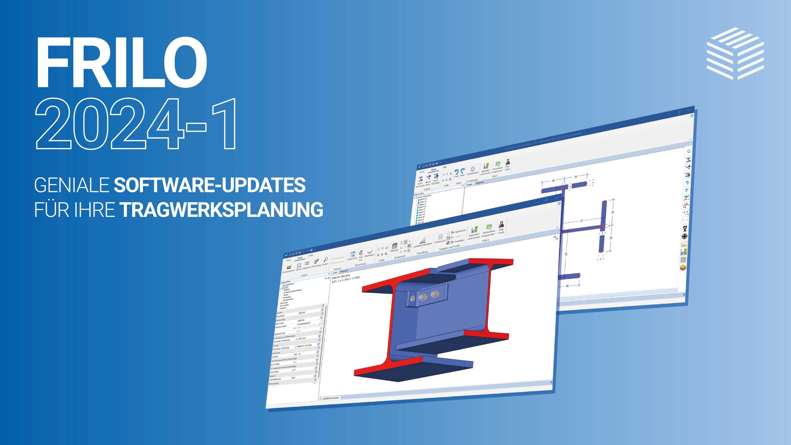 Release 2024-1 | Die neue Softwareversion von FRILO