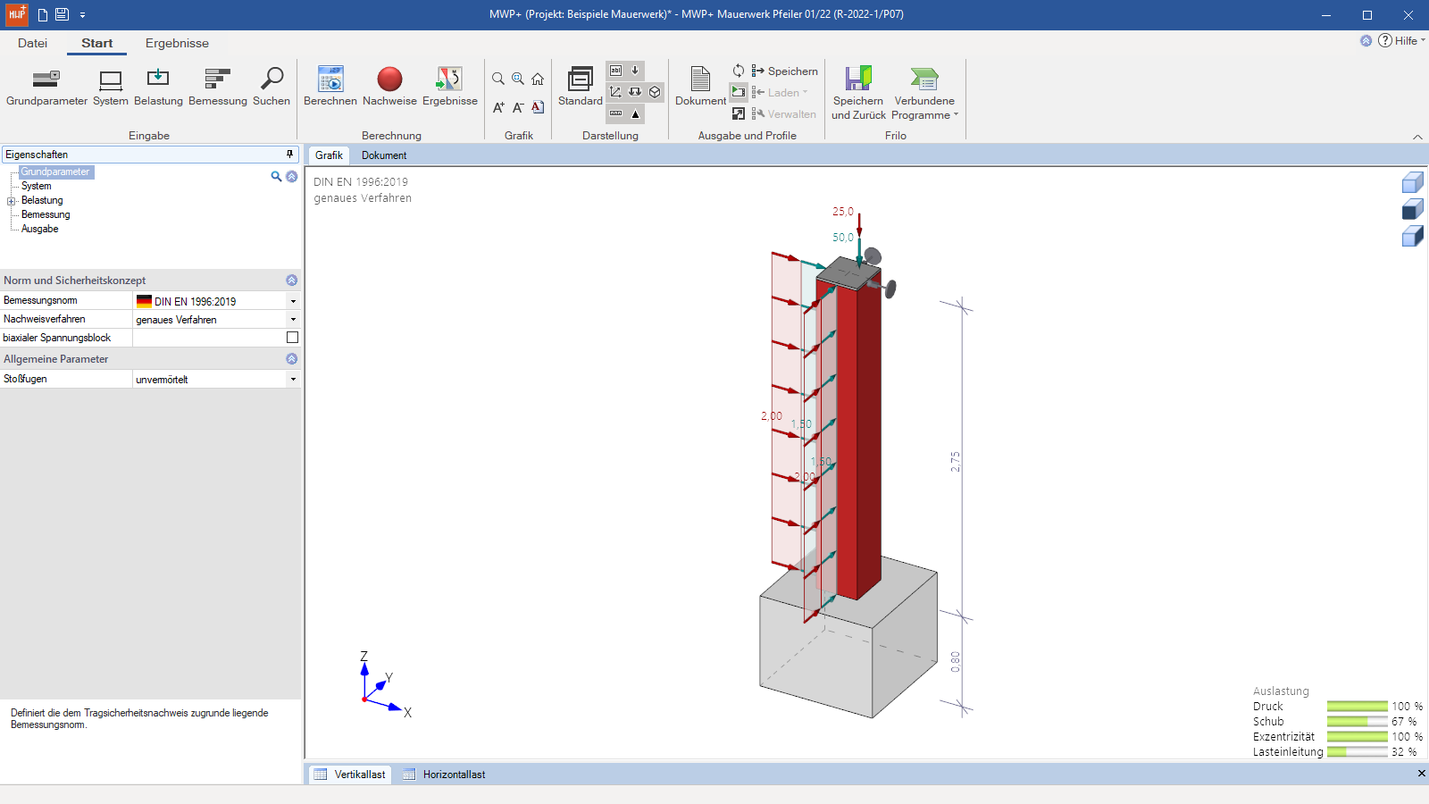 MWP+ Grundparameter