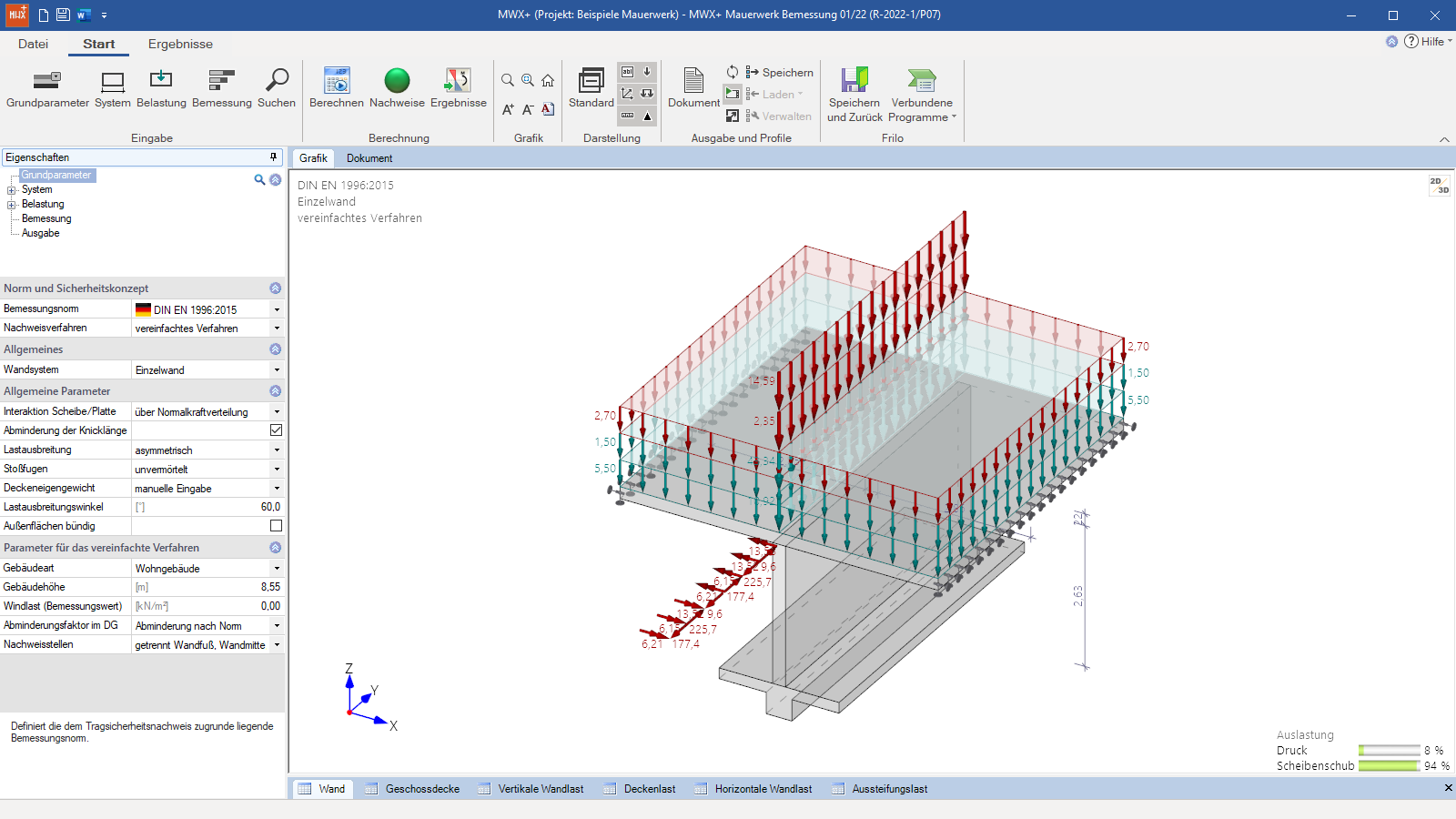 MWX+ Grundparameter