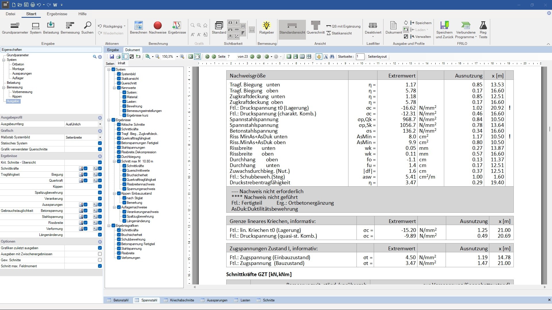 Spannbettbinder | Ausgabedokument | FRILO