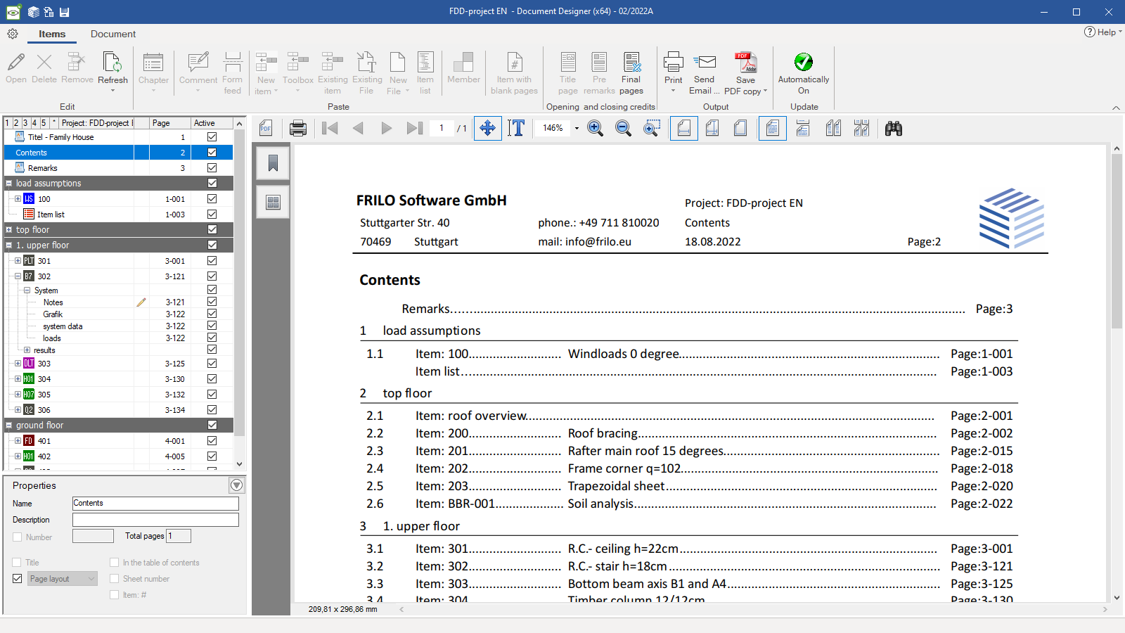 Table of contents