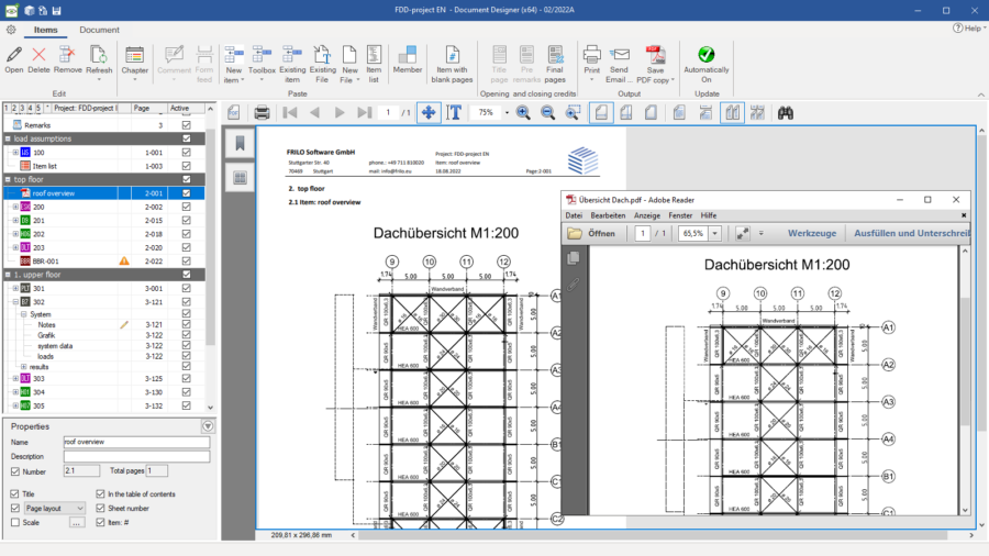 Document Designer I FRILO