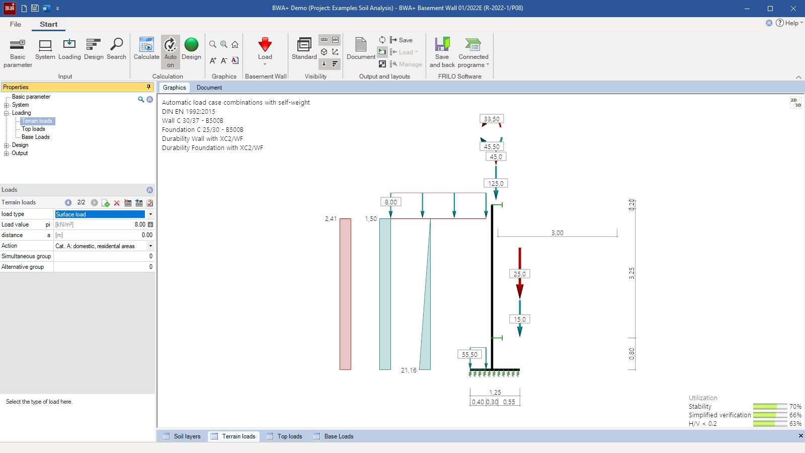 Structural system and actions
