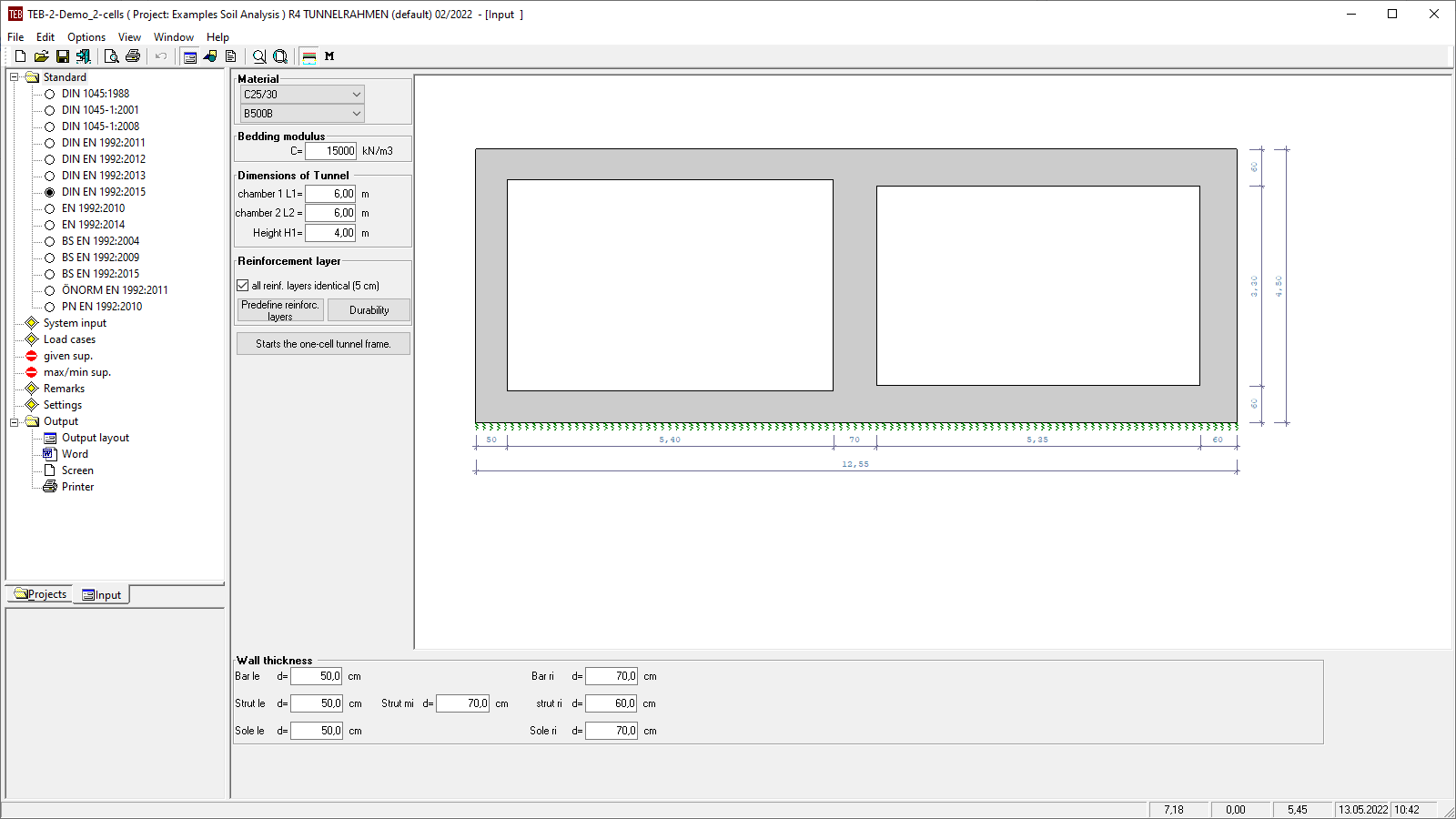 TEB-2 user interface