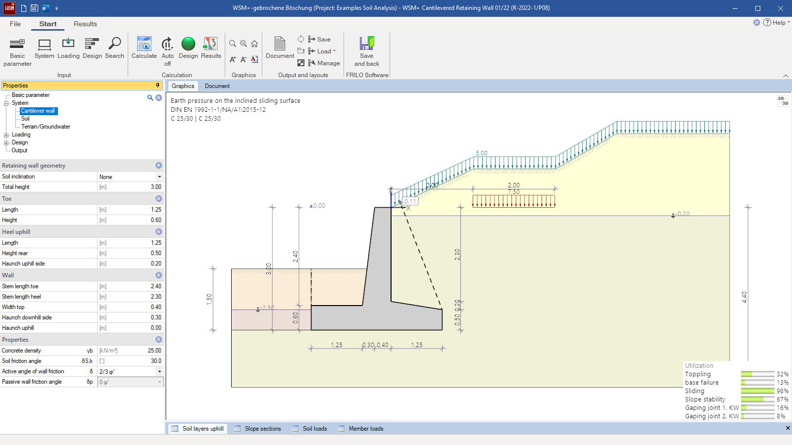 WSM+ user interface