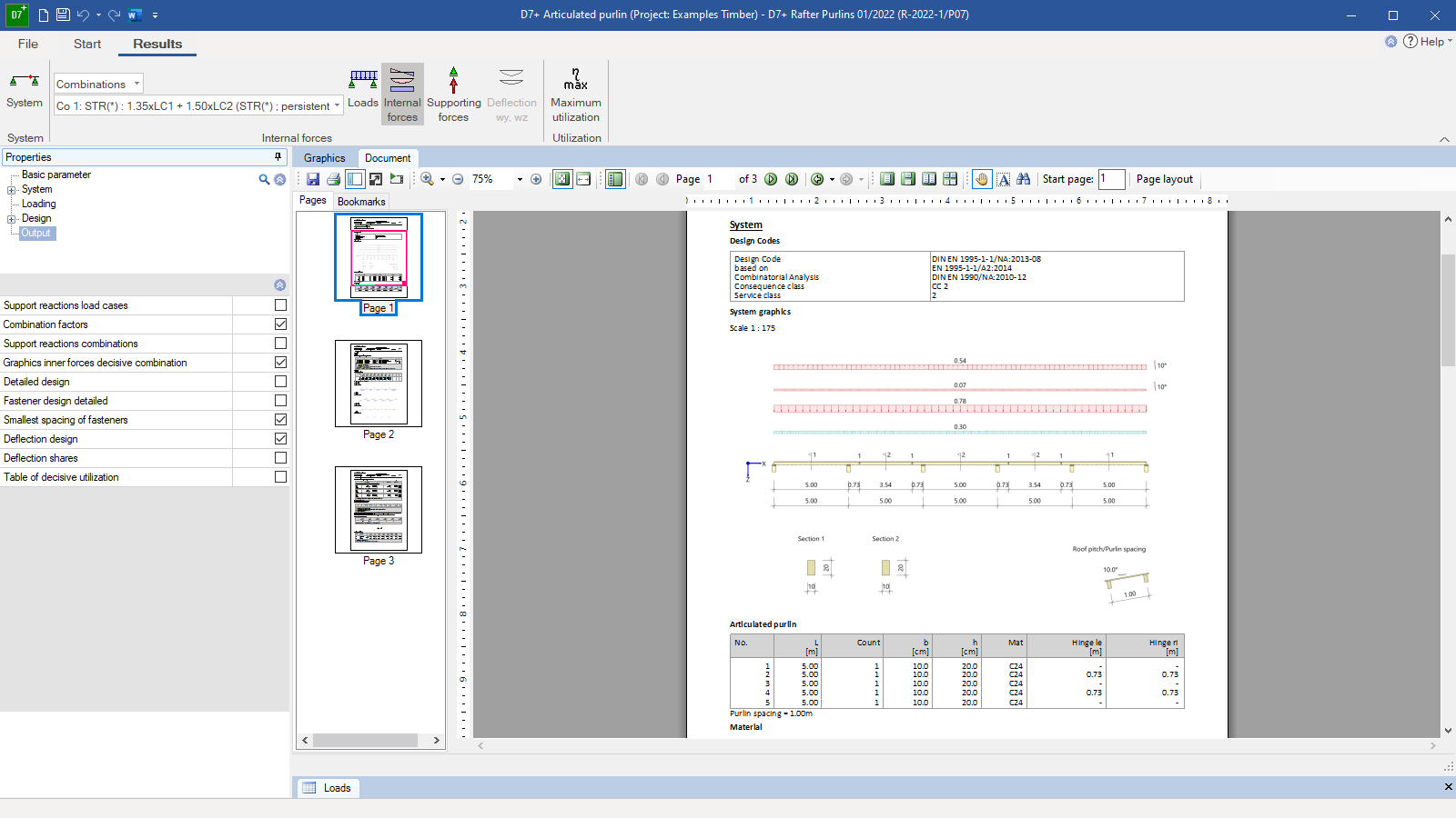 Output document with graphic