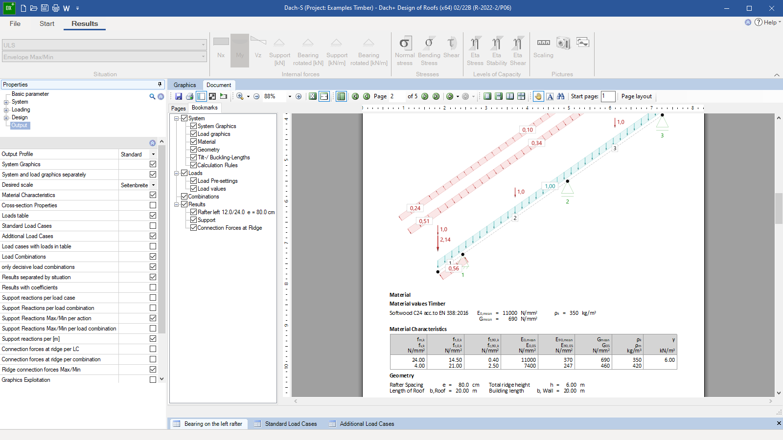 Output document with graphic