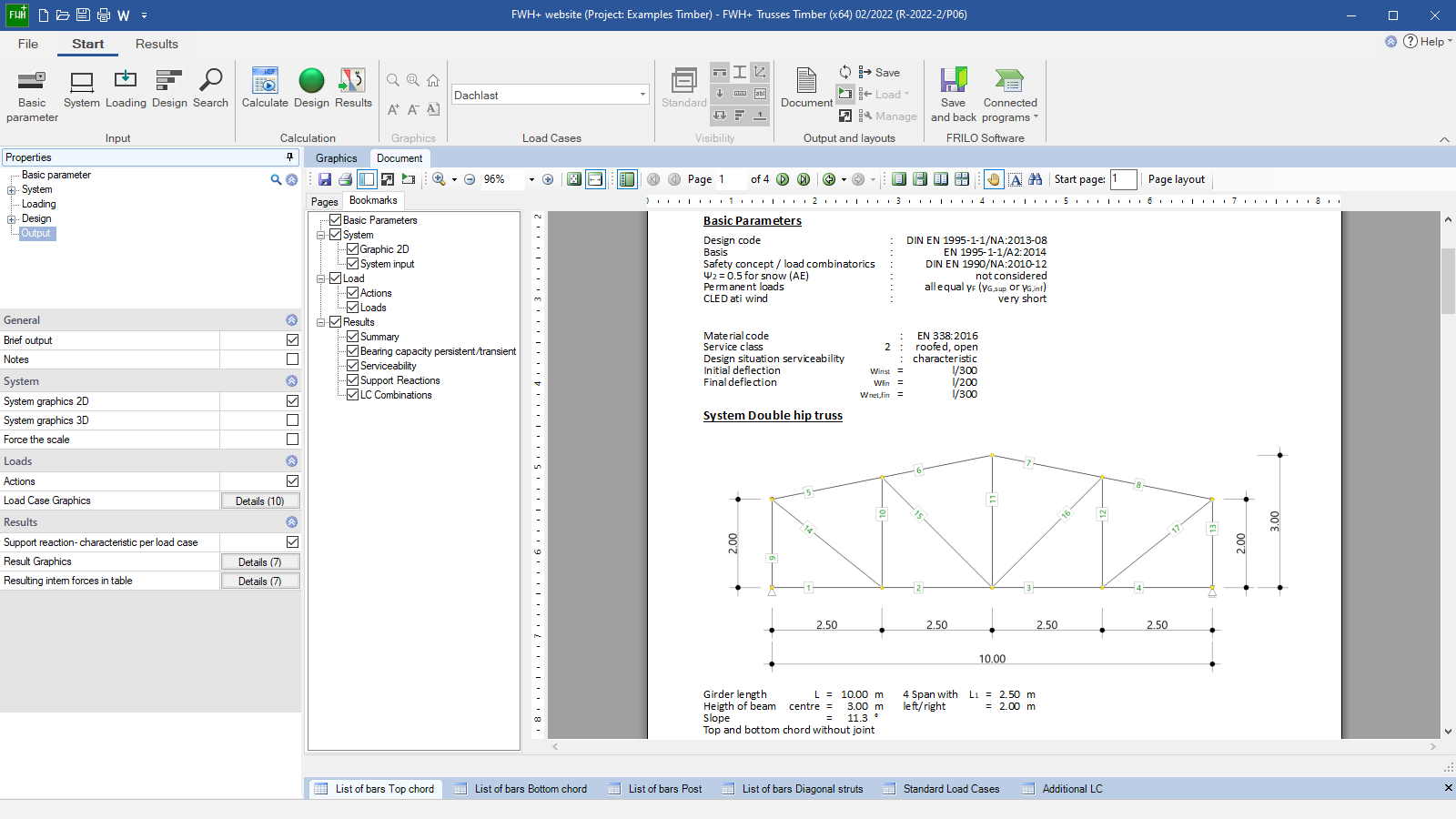 Output document with graphic