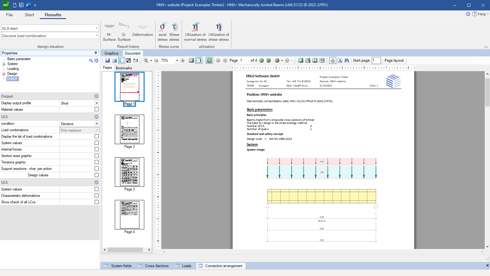 Output document with graphic