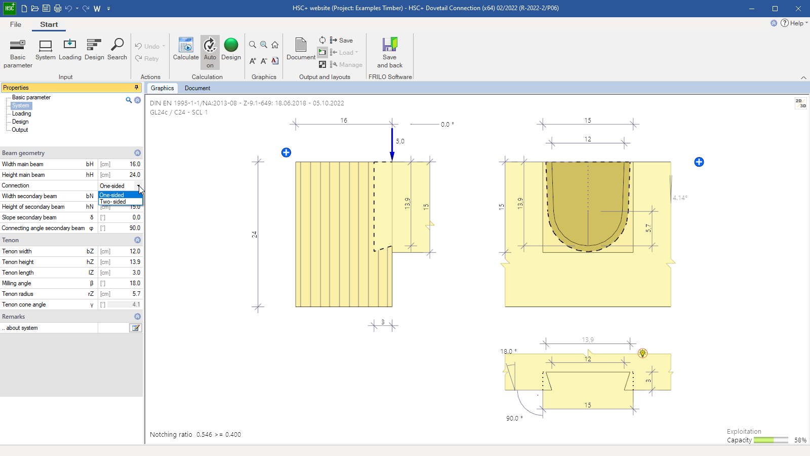 HSC+ user interface