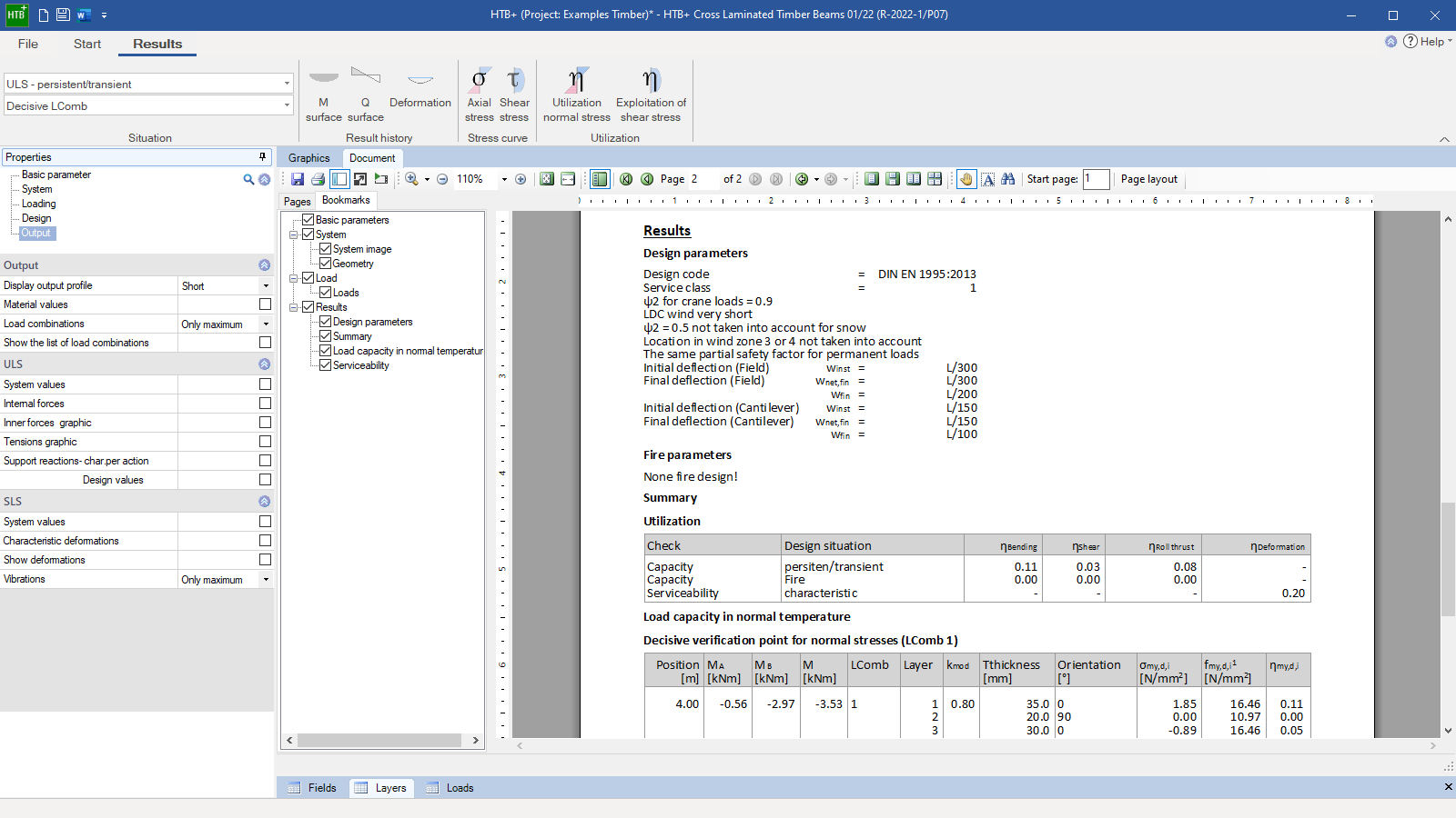 Output document with graphic