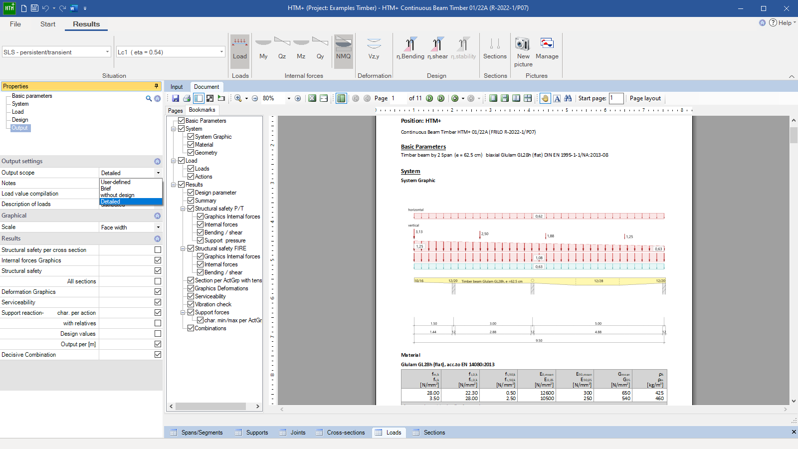 Output document with graphic