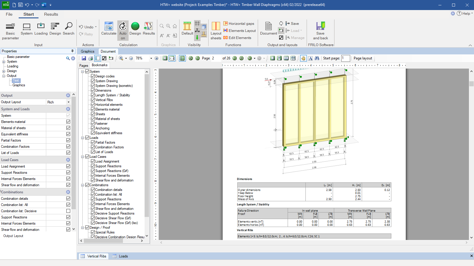 Output document with graphic