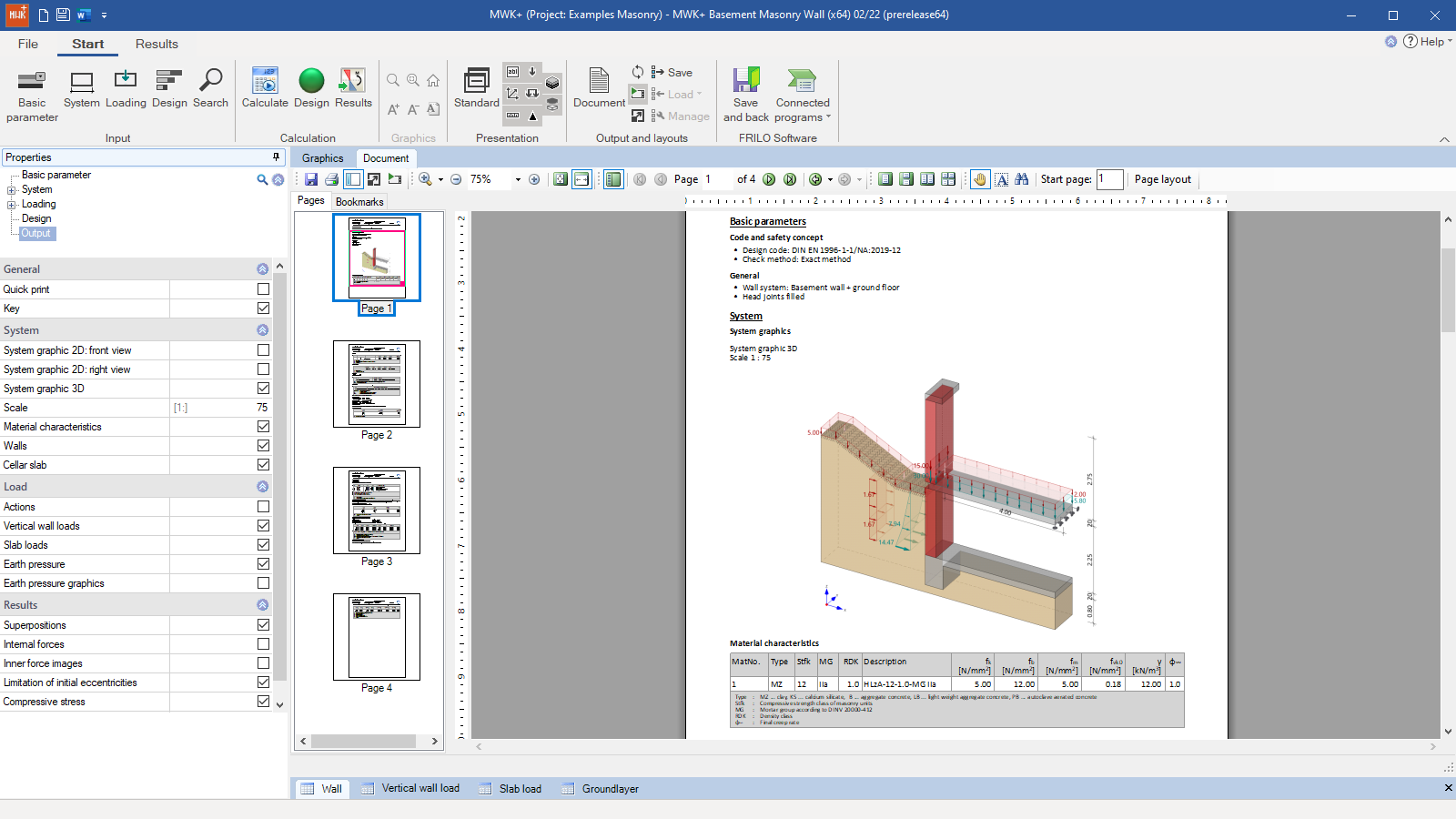 Output document
