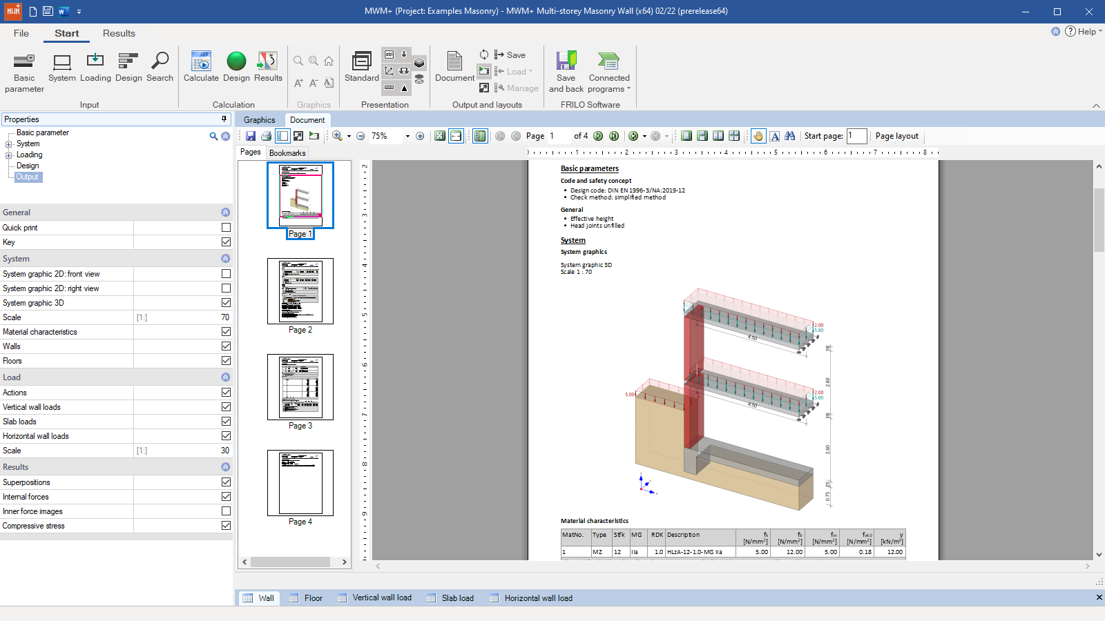 Output document