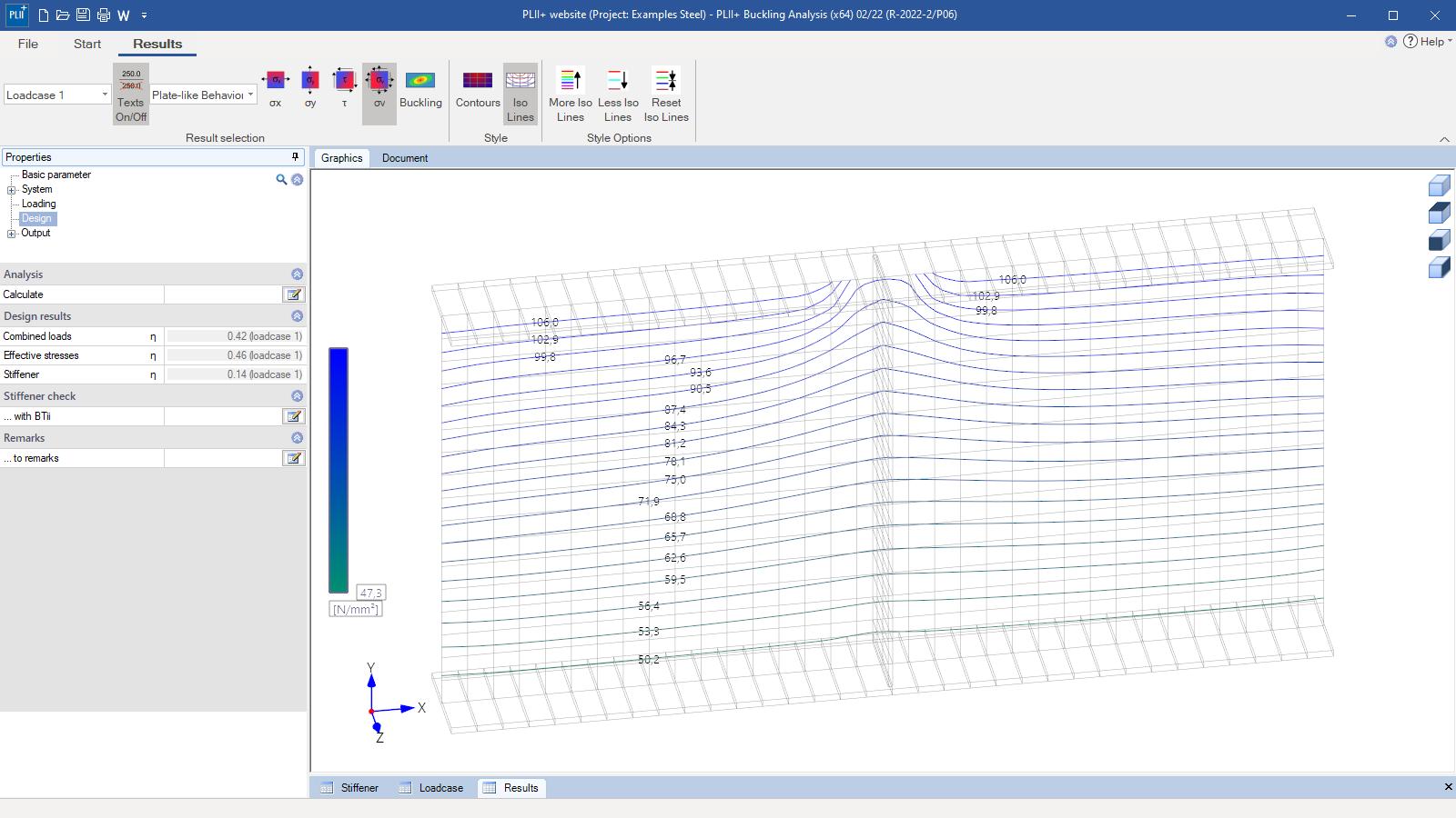 Result graphic | stress | isolines