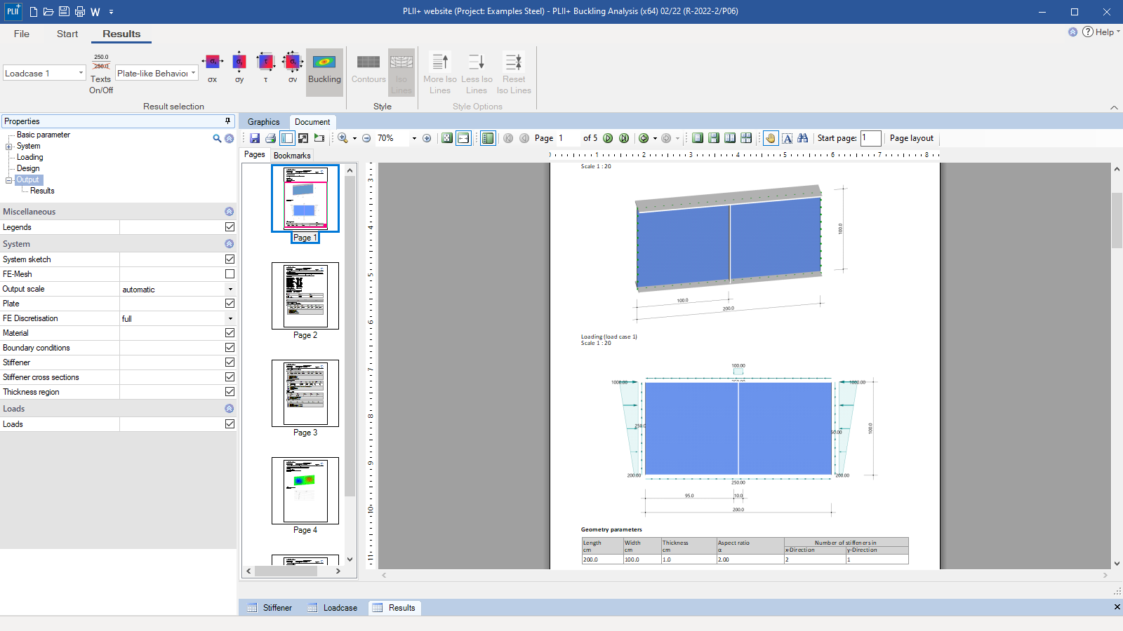 Output document