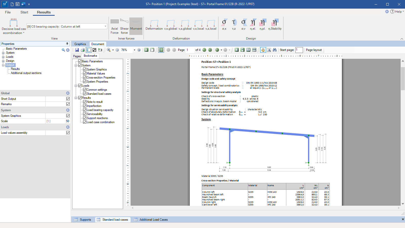 Output document