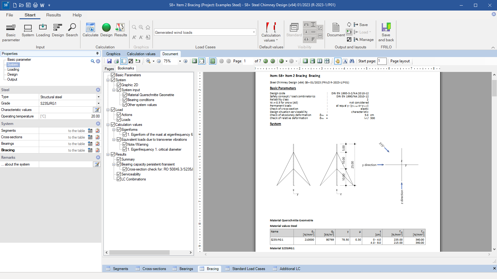 Steel Chimney S8+ Output document