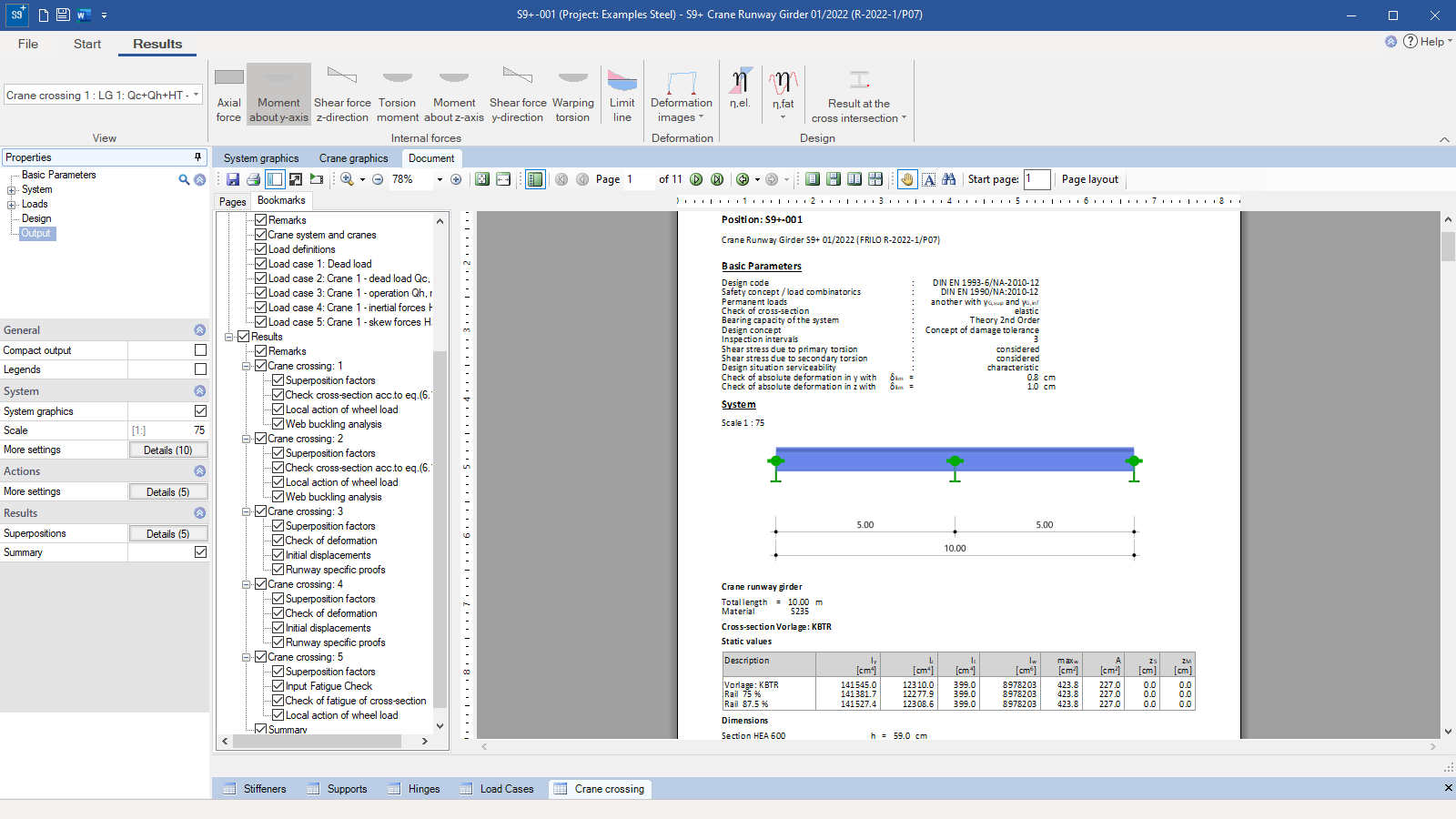 Output document