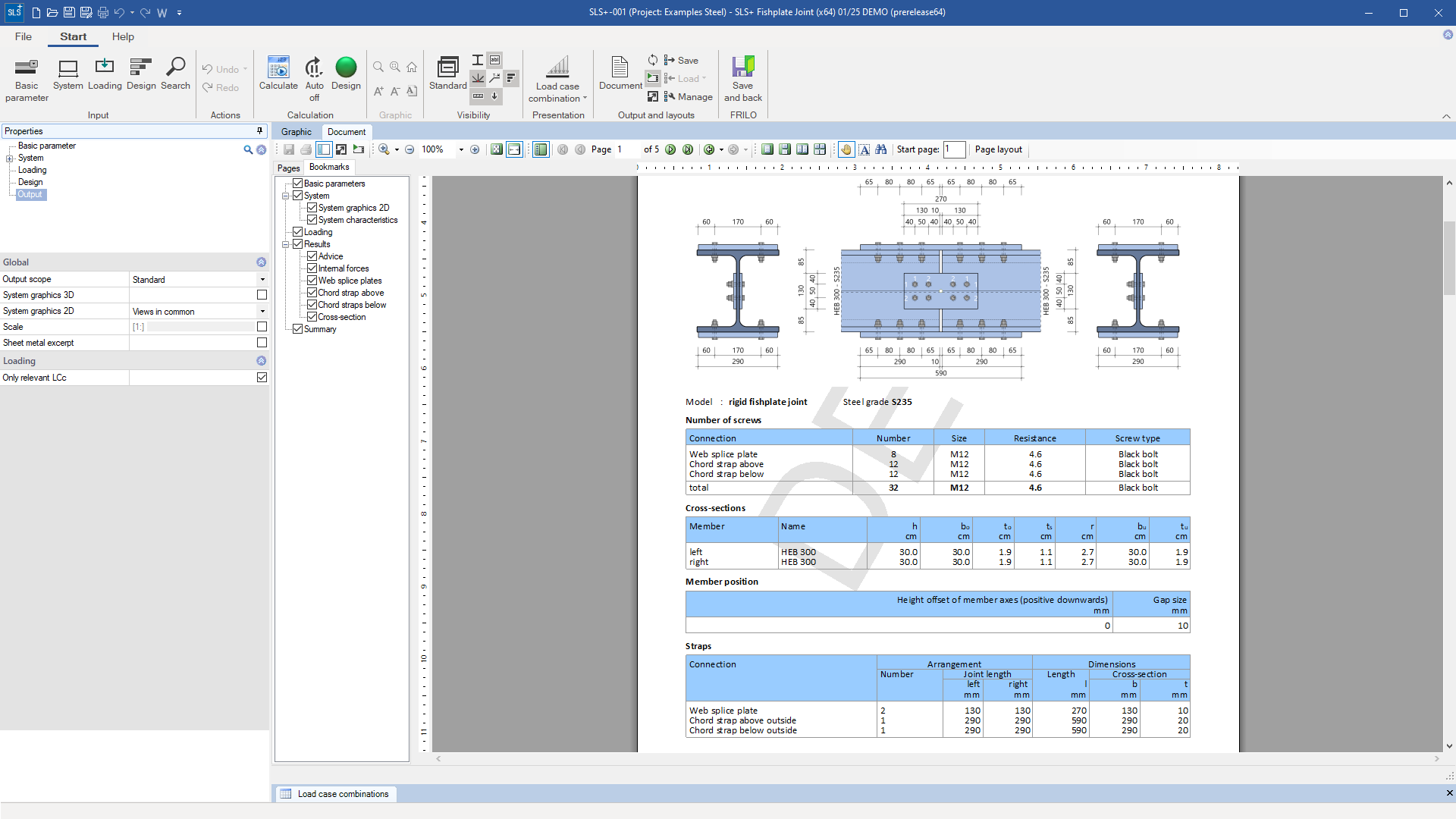 Output document SLS+