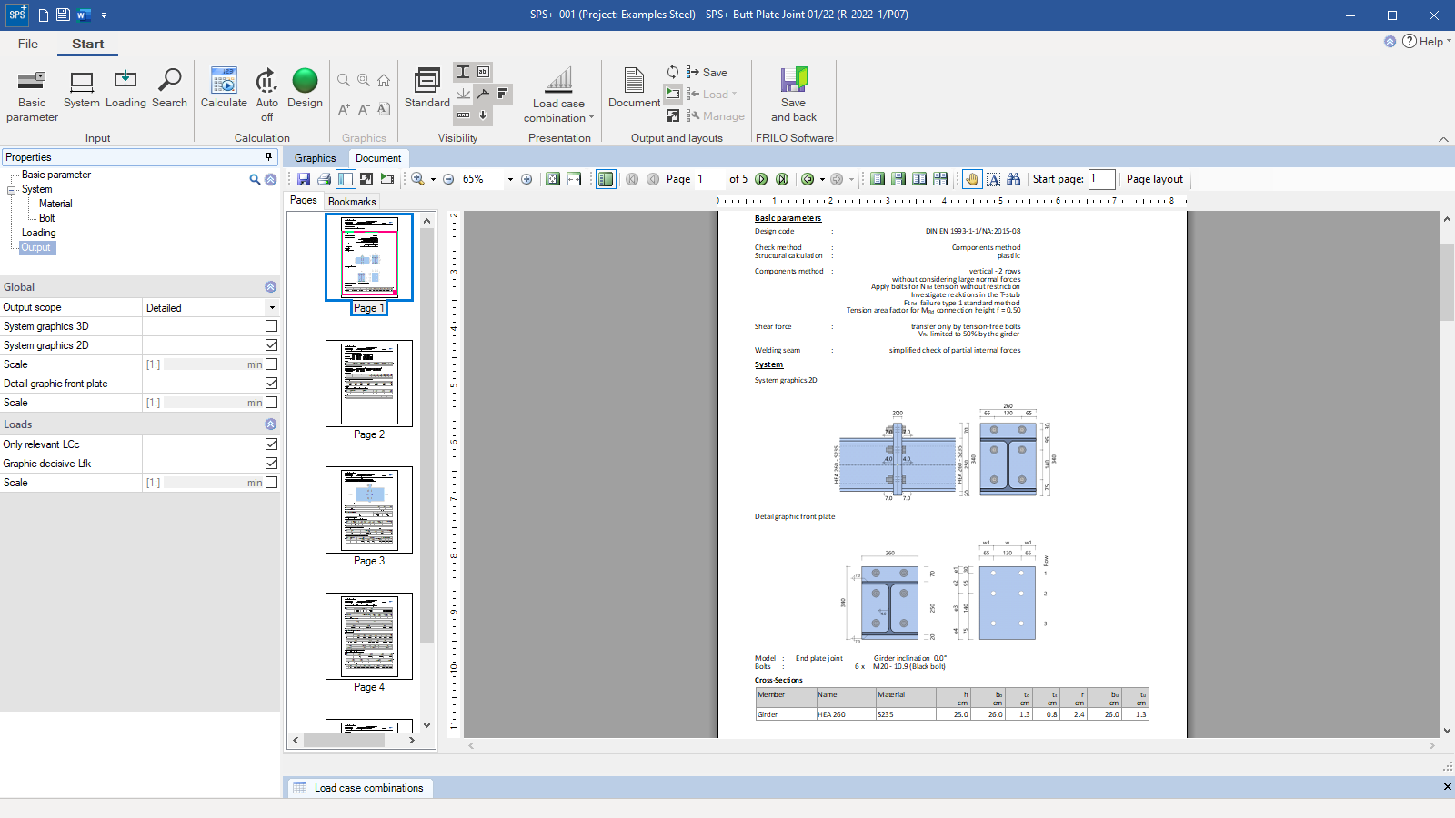 Output document