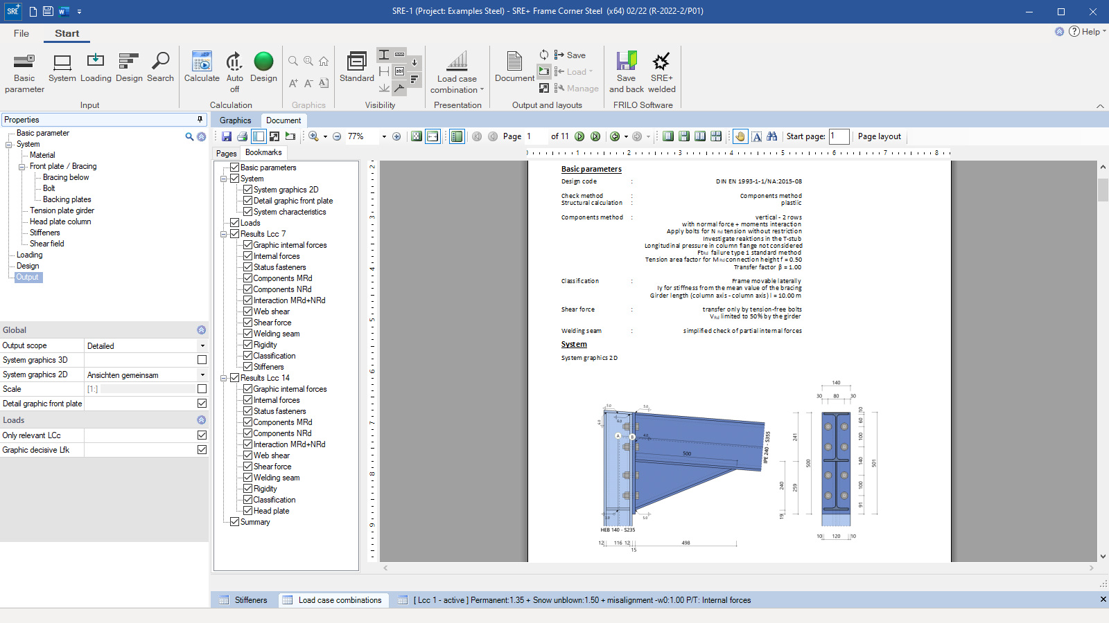 Output document