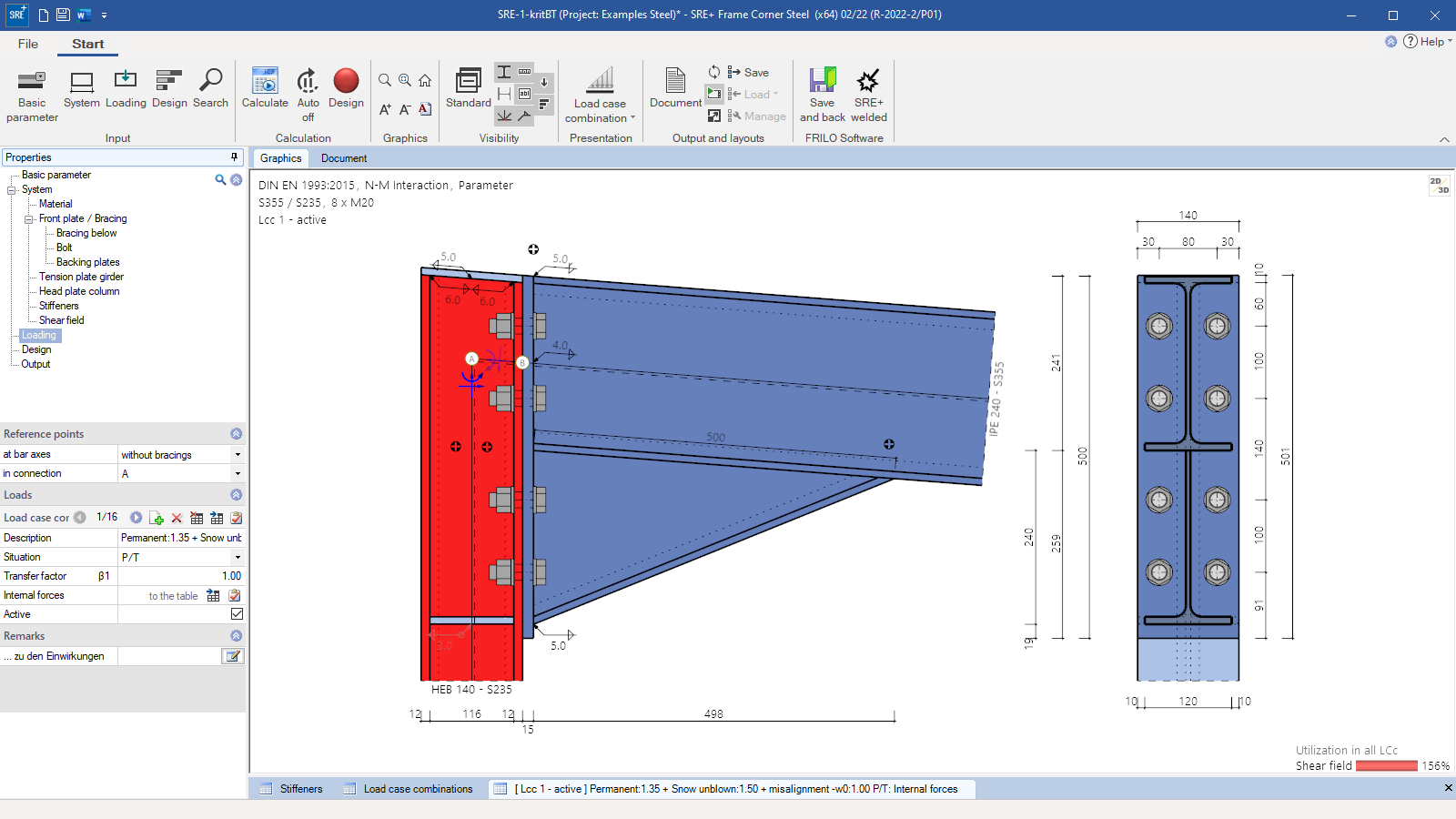 Critical components marked in red