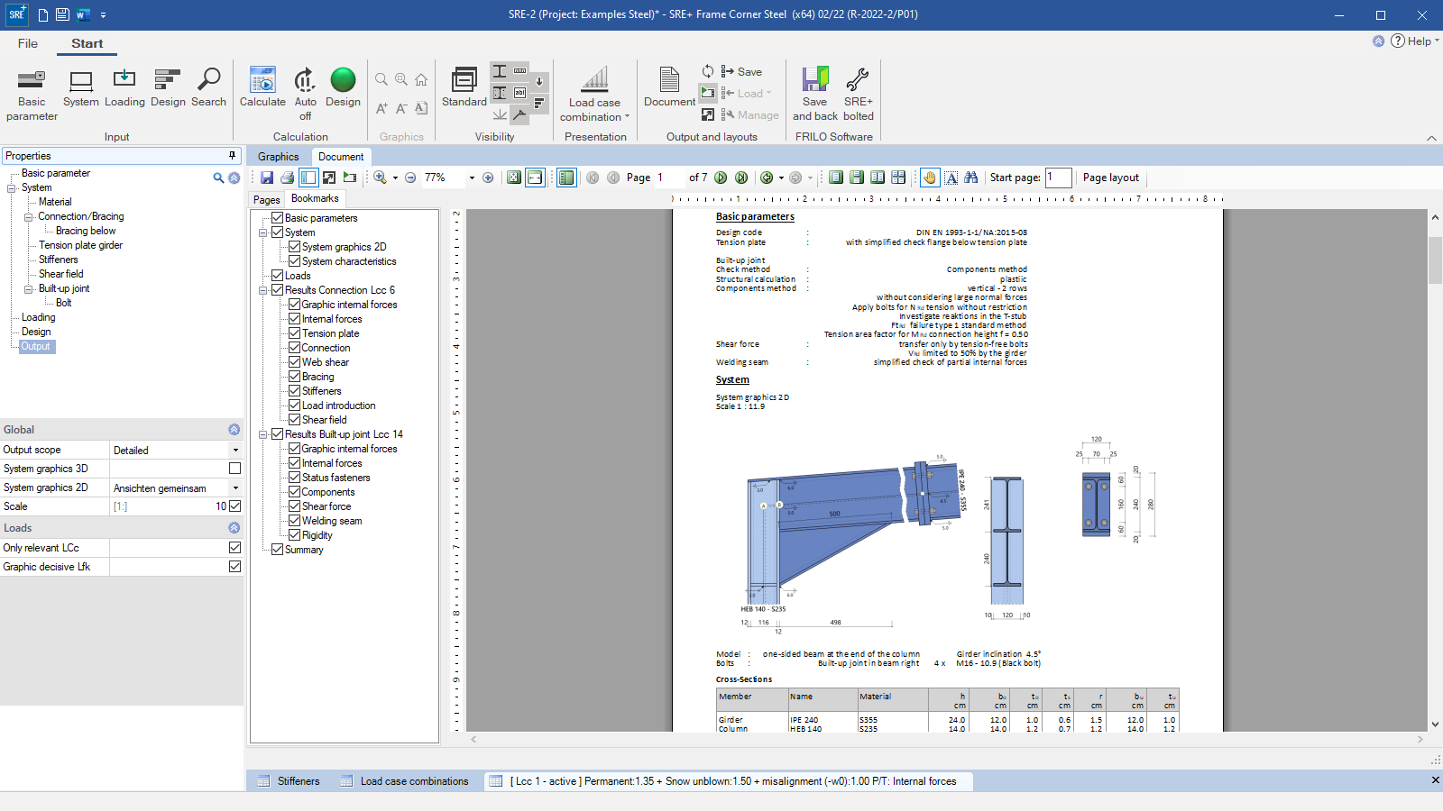 Output document