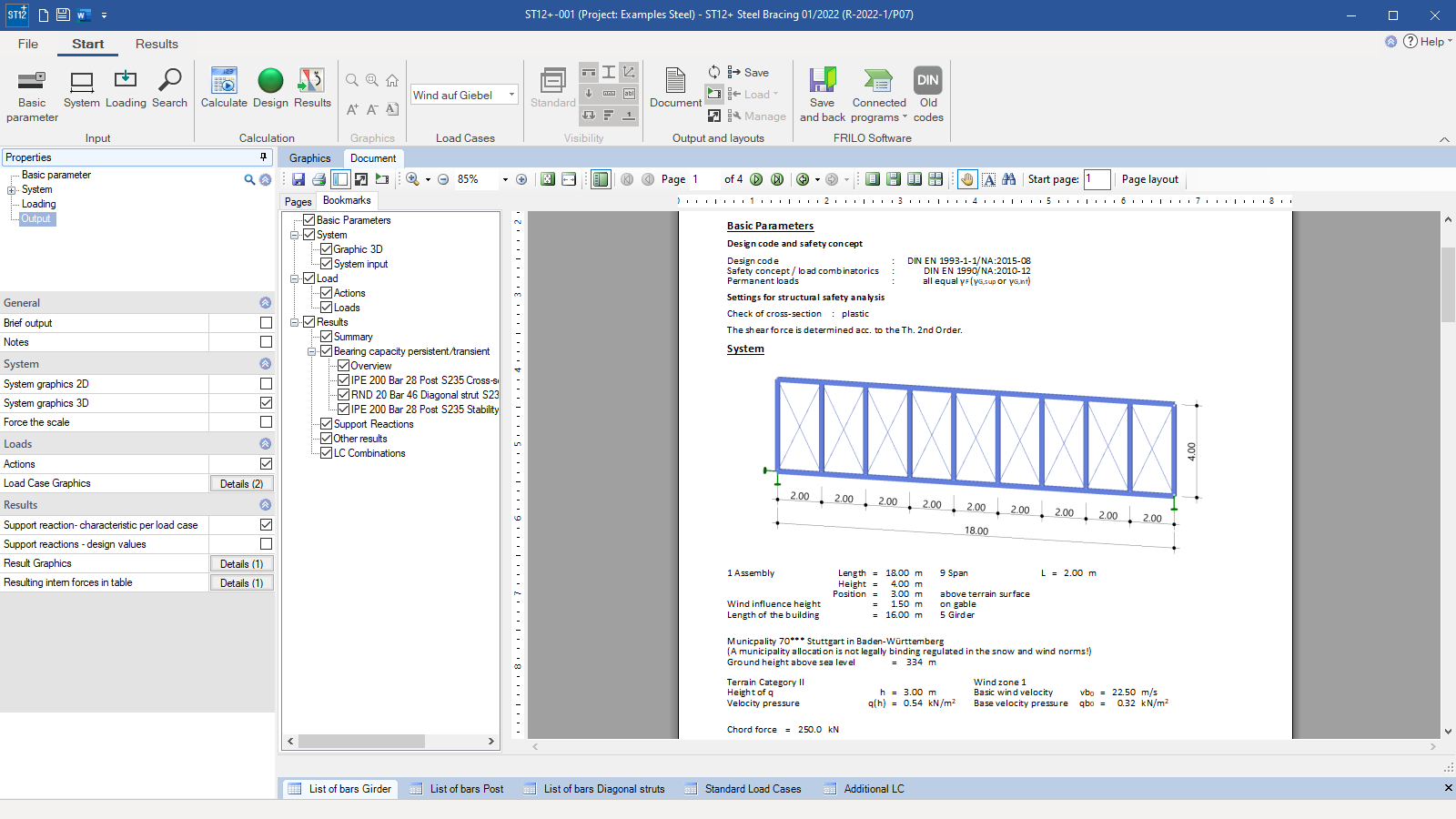 Output document