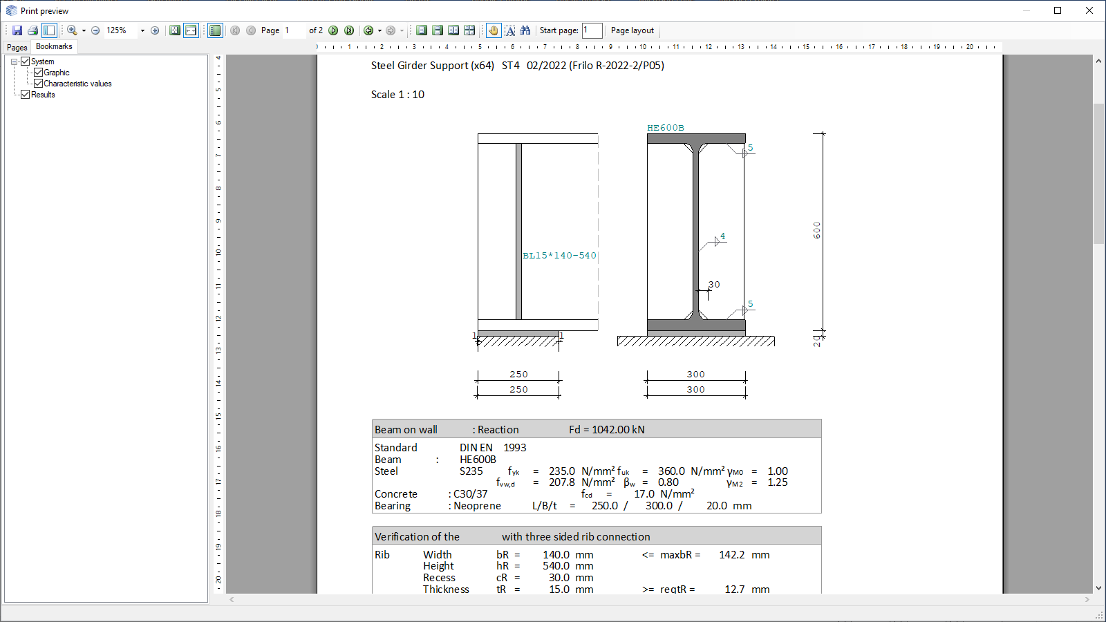 Output document