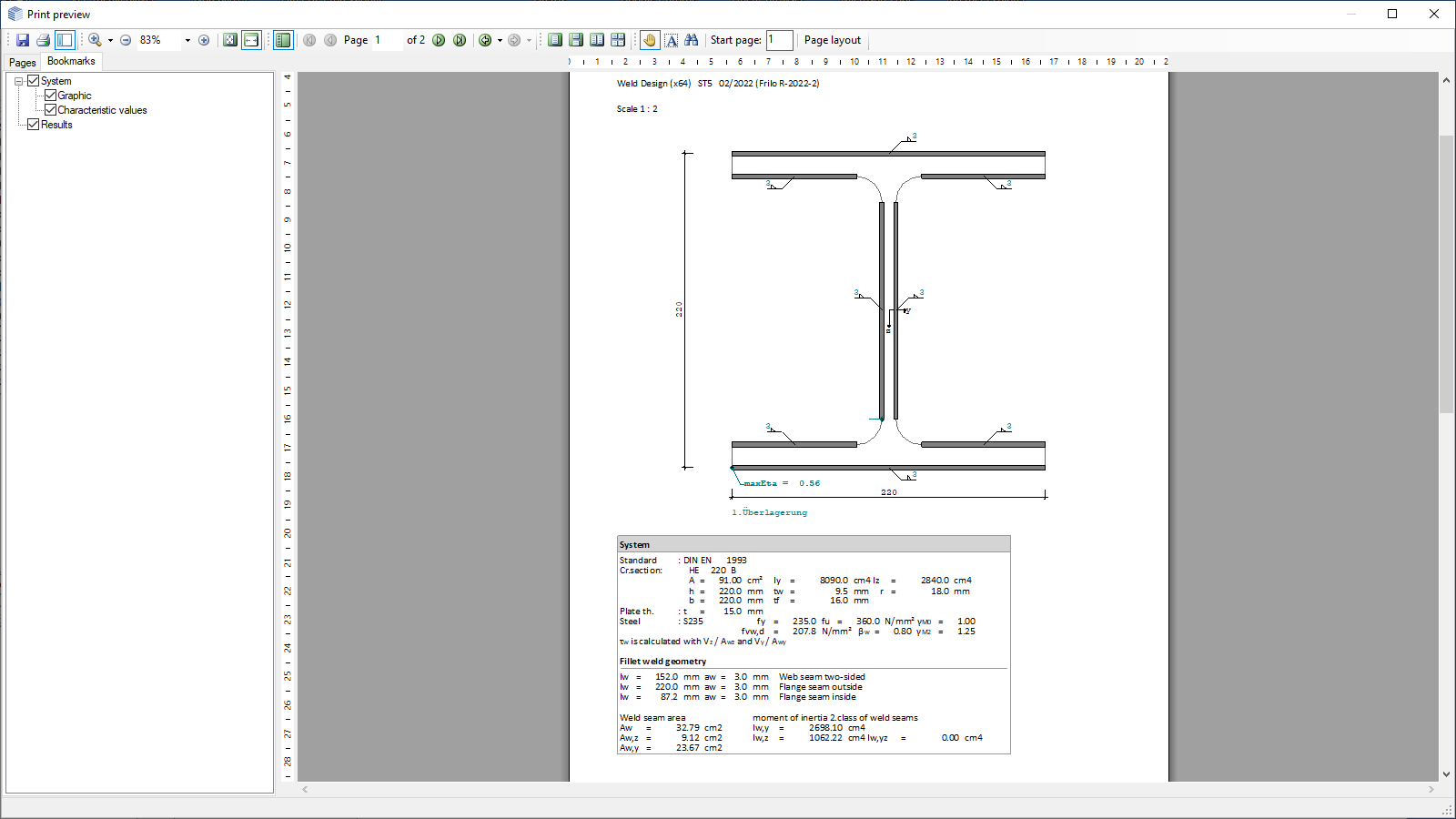 Output document