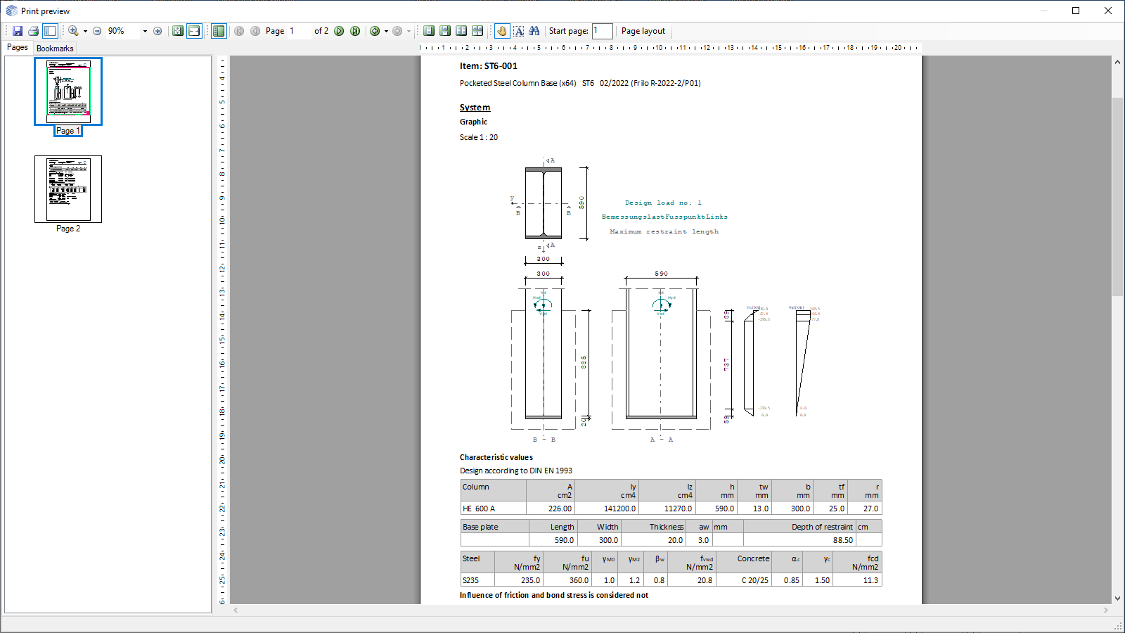 Output document