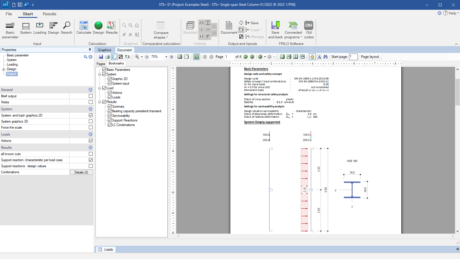 Output document