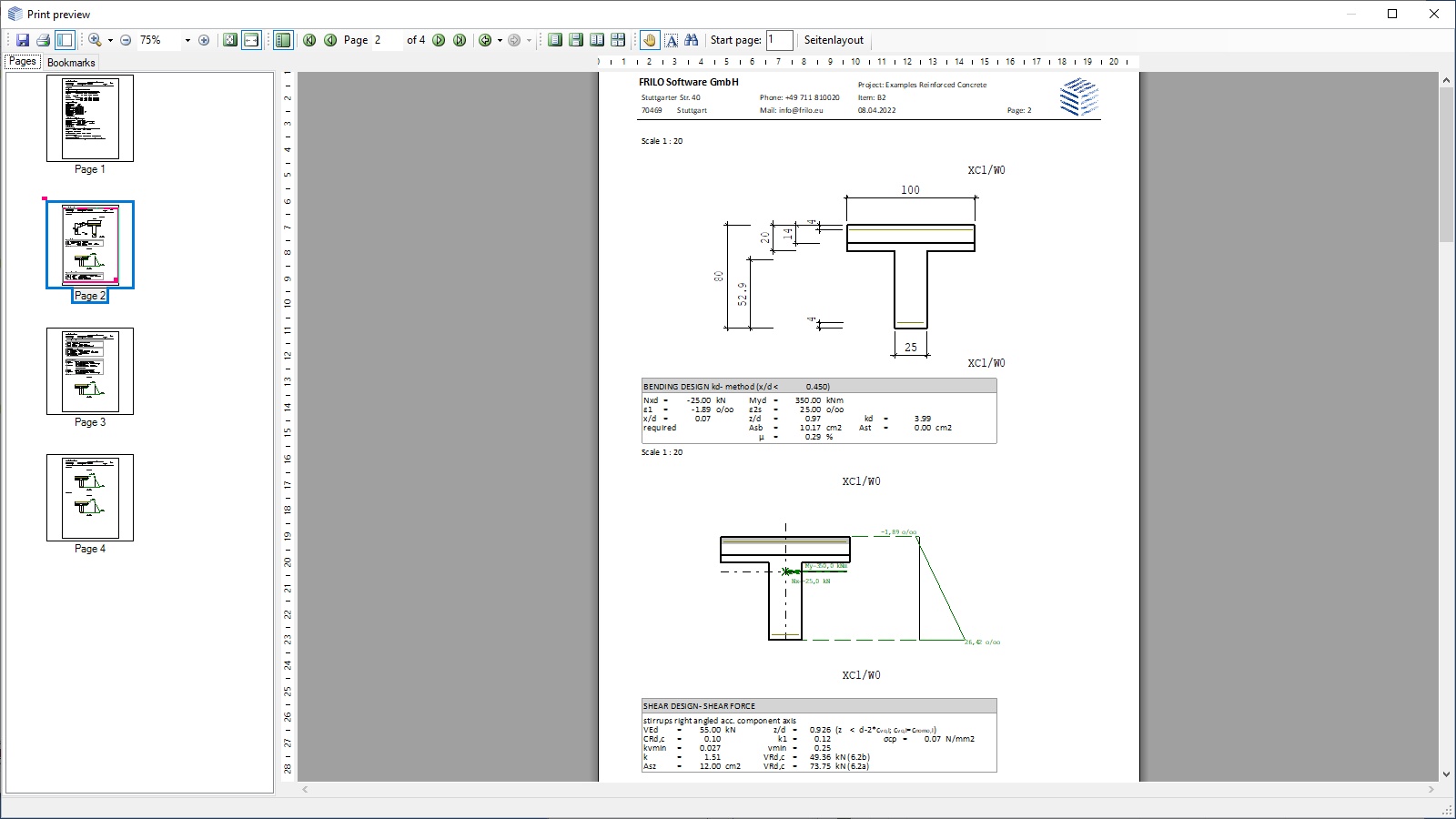 Output document