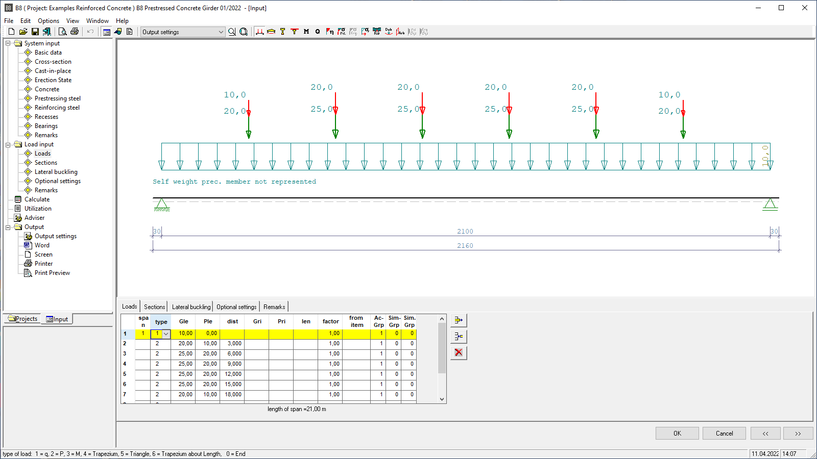 Load graph and data-entry table