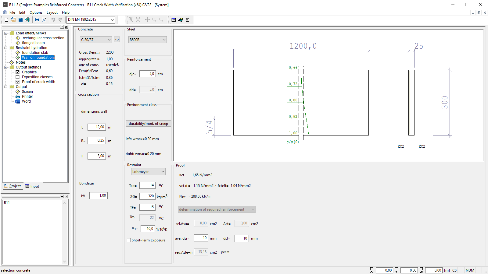 User interface with a wall on foundation