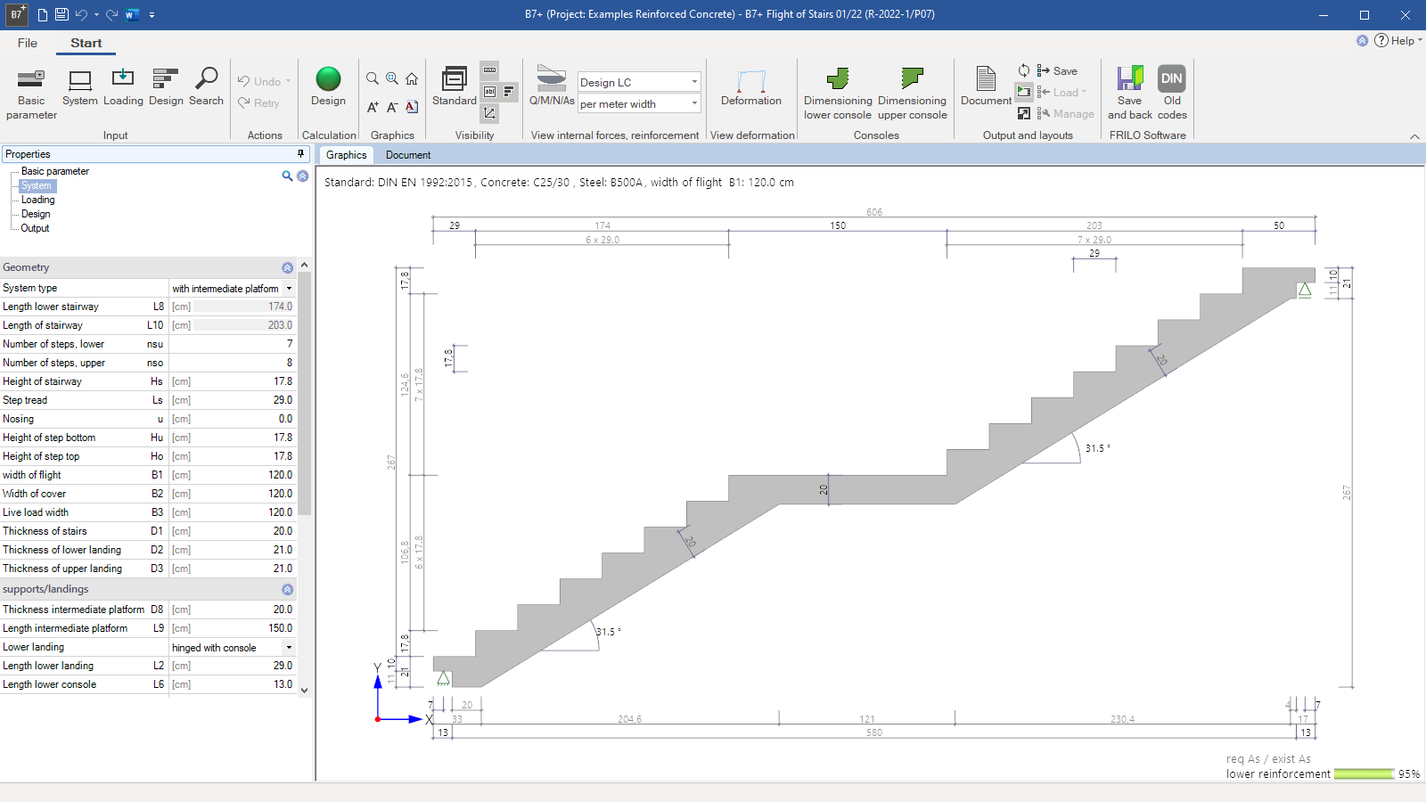 B7+ user interface with the System tab active